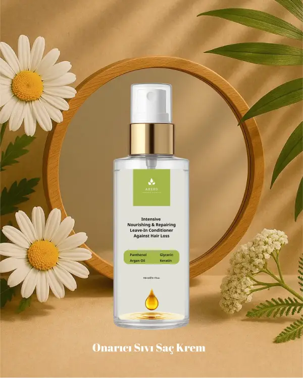 AKERD COSMETİCS Saç Sprey Çift Fazlı Keratin içerikli Fön Suyu.Saç Bakım Spreyi. Kolay Tarama. Doğal ve Bakım