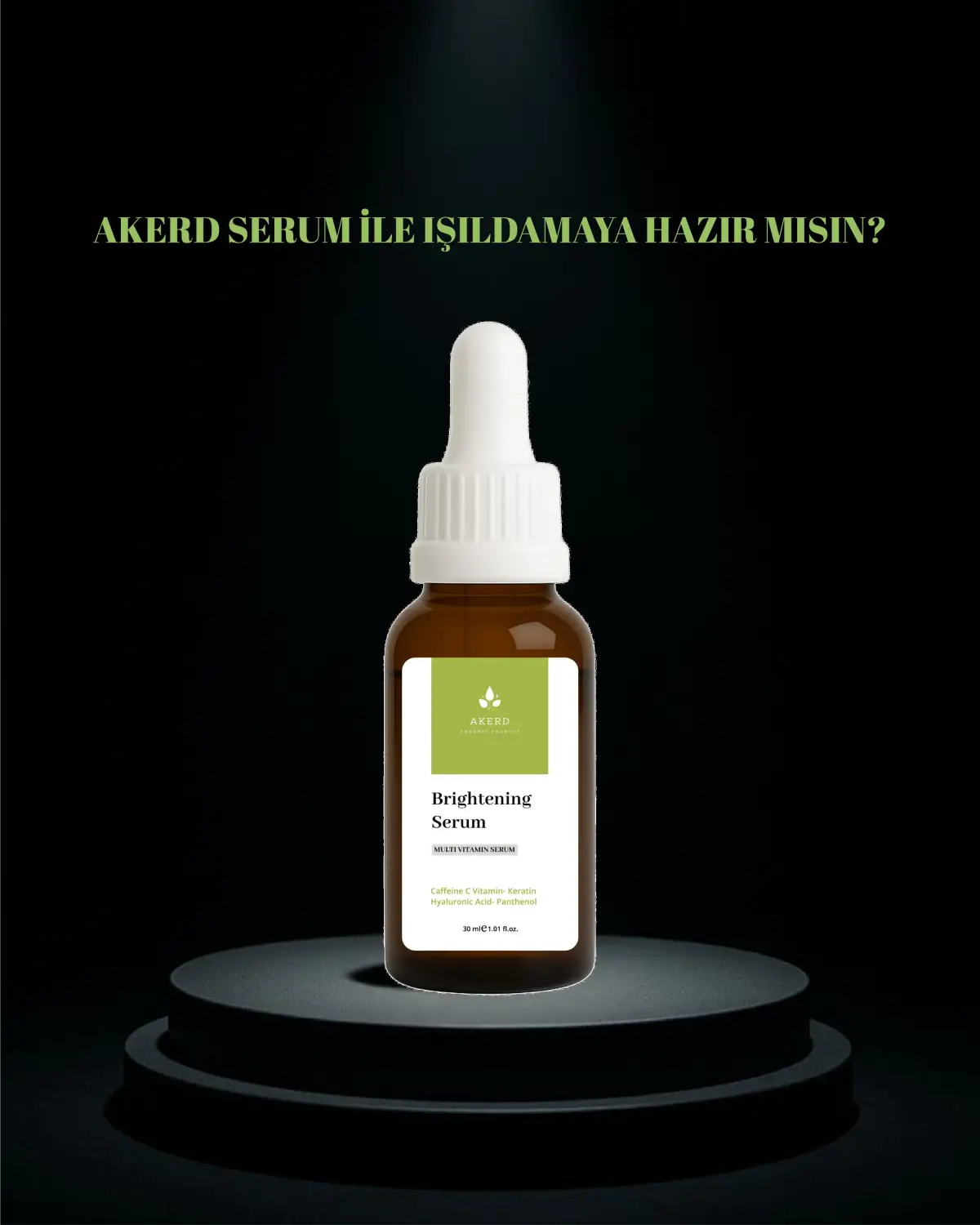 AKERD COSMETİCS Serum Vitamin Compleks Yaşlandırma Karşıtı Yenileyici C Vitamin ve Caffeyin içerikli