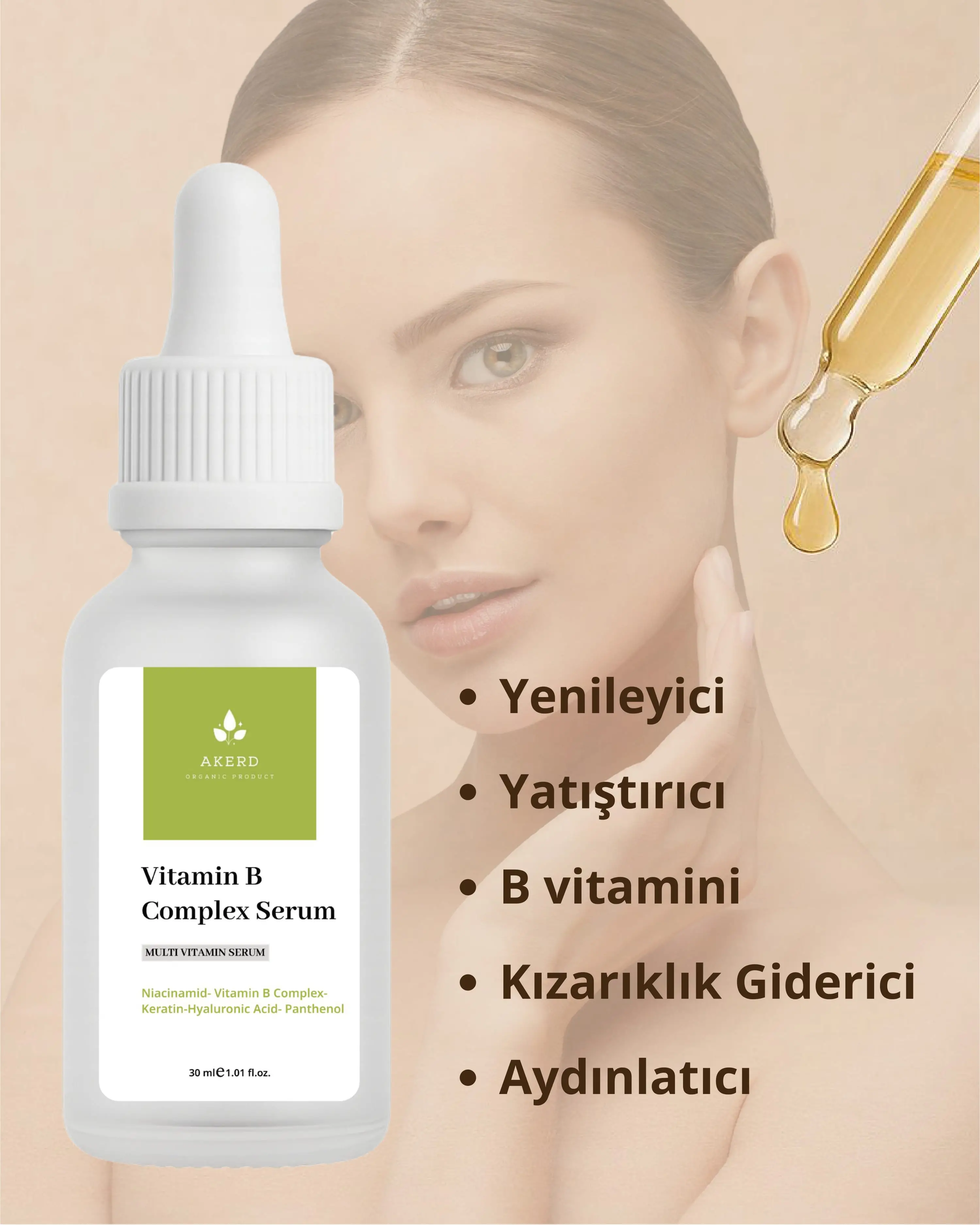 Serum Aydınlatıcı - AKERD COSMETİCS Serum Aydınlatıcı Gözenek Sıklaştırıcı Aydınlatıcı Akne Karşıtı 