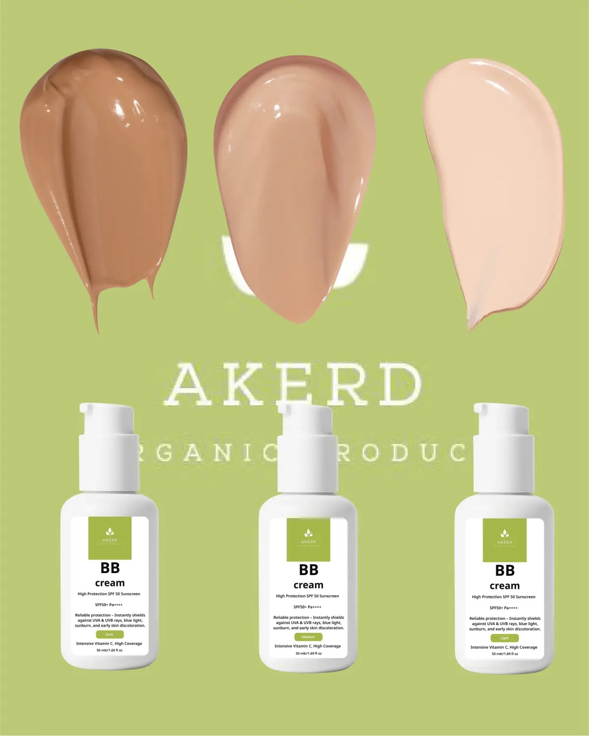 BB Krem spf 50 Yüksek Korumalı Akne Leke İzleri Kararma Beyazlatıcı Dark - 1 BB Krem spf 50 Yüksek K